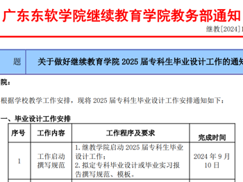 继续教育学院2025届高起专实习报告（论文）工作安排通知